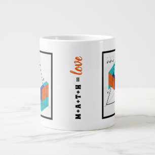 Math Equals Love 3D Pythagorean Theorem Mug