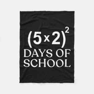 Math Equation 100th Day Of School Teacher Kids 100 Fleece Blanket