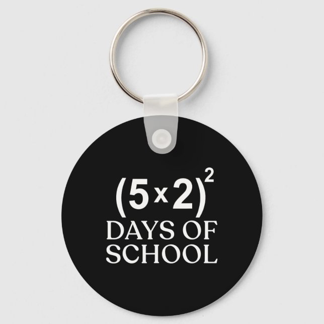 Math Equation 100th Day Of School Teacher Kids 100 Key Ring (Front)