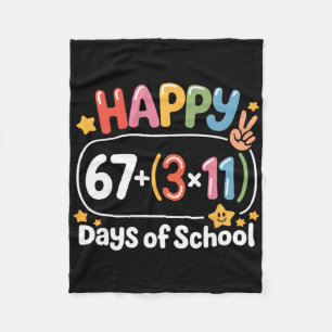 Math Equation 100th Day Teachers Kids 100 Days Of Fleece Blanket