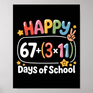 Math Equation 100th Day Teachers Kids 100 Days Of  Poster