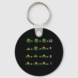 Math Equation Funny St Patricks Day Teacher 1  Key Ring