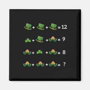 Math Equation Funny St Patricks Day Teacher 1 Magnet