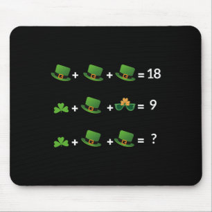 Math Equation Funny St Patricks Day Teacher Mouse Pad