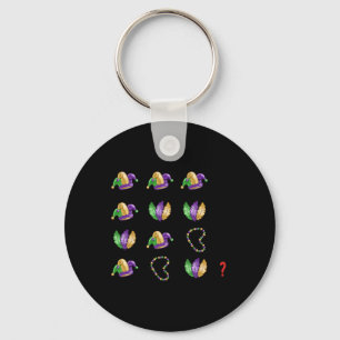 Math Equation Mardi Gras Beads Masks Teacher Stude Key Ring