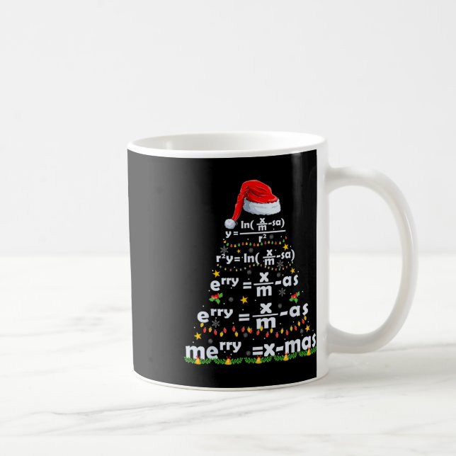 Math Equation Merry X-mas Funny Math Teacher Chris Coffee Mug (Right)