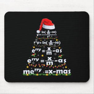 Math Equation Merry X-mas Funny Math Teacher Chris Mouse Pad