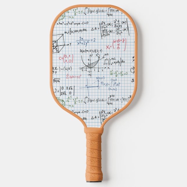 Math Equation Pattern Pickleball Paddle (Front)
