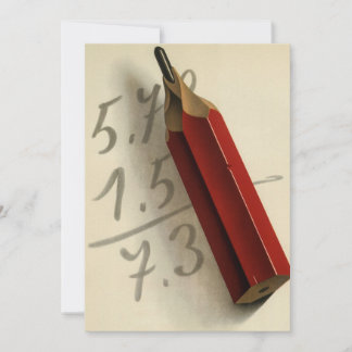Math Equation with Red Pencil, Vintage Business