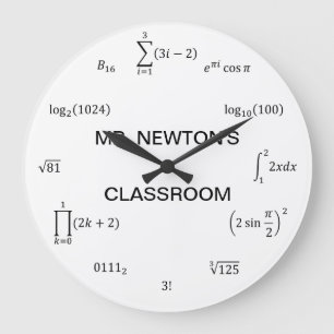 Math Equations and Notations Large Clock