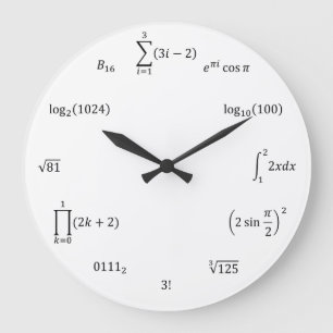 Math Equations and Notations Large Clock