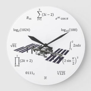 Math Equations and Notations Large Clock