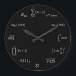 Math Equations and Notations Large Clock<br><div class="desc">Our math equation wall clock is the perfect addition to any room! Add a name for a personal touch. Great teacher,  student,  engineer,  and math lover gift idea!</div>