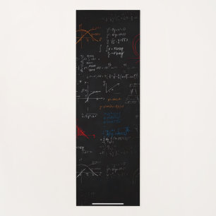 Math Equations Chalkboard Yoga Mat