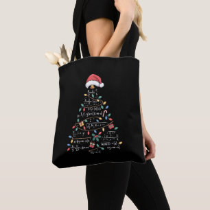 Math Equations Christmas Tree Xmas Holiday Teacher Tote Bag