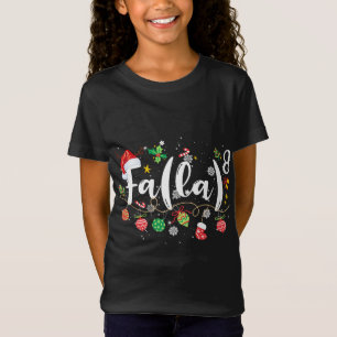 Math Fa La 8 Santa Christmas Pyjamas Teacher Stude T-Shirt