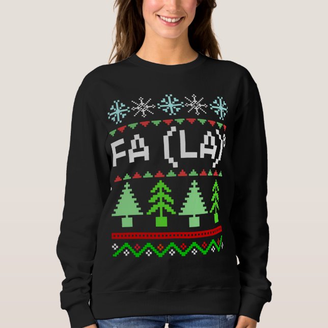 Math Fa La - Christmas Carol Ugly Sweater Style (Front)