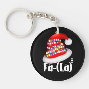 Math Fa-La, Funny Xmas Hat for Math Lovers Key Ring