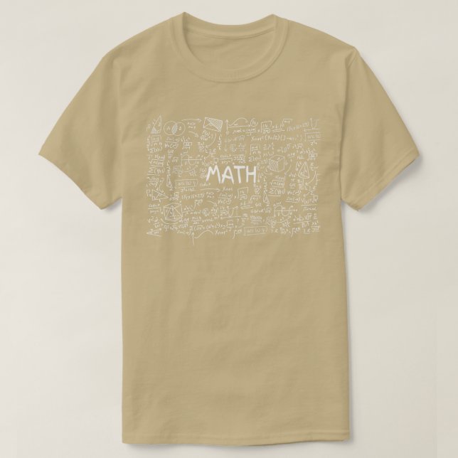 Math Face Mask Math Homework Funny Teacher And Stu T-Shirt (Design Front)