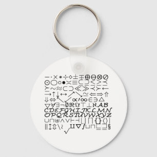 Math Font Key Ring
