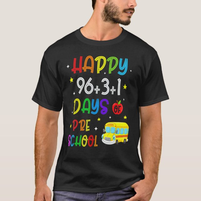 Math Formula 100 Days Of Preschool For Students &  T-Shirt (Front)