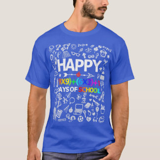 Math Formula 100 Days Of School Boys Girls Teacher T-Shirt