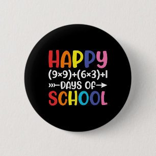 Math Formula 100 Days Of School Fun Math Teacher 1 6 Cm Round Badge