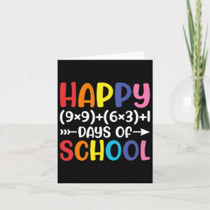 Math Formula 100 Days Of School Fun Math Teacher 1 Card