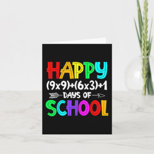 Math Formula 100 Days Of School Fun Math Teacher 1 Card