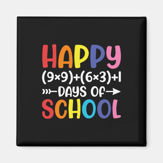 Math Formula 100 Days Of School Fun Math Teacher 1 Magnet (Front)