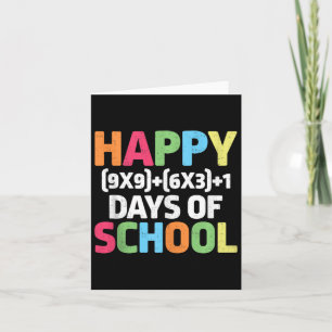 Math Formula 100 Days Of School Funny Math Teacher Card