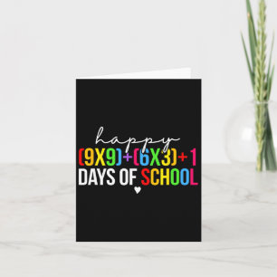 Math Formula 100 Days Of School Funny Math Teacher Card