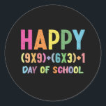 Math Formula 100 Days Of School Funny Math Teacher Classic Round Sticker<br><div class="desc">Math Formula 100 Days Of School Funny Math Teacher 100th Day T-Shirt
Math Formula 100 Days Of School Funny Math Teacher</div>