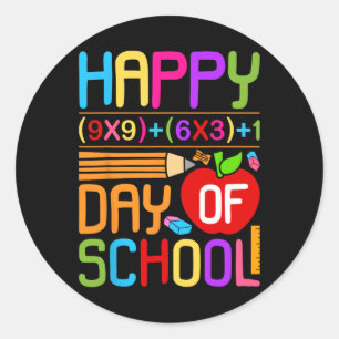 Math Formula 100 Days Of School Funny Math Teacher Classic Round Sticker