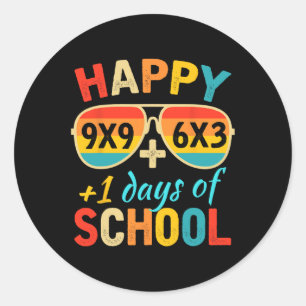 Math Formula 100 Days Of School Funny Math Teacher Classic Round Sticker