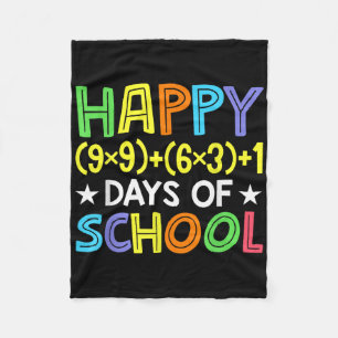 Math Formula 100 Days Of School Funny Math Teacher Fleece Blanket
