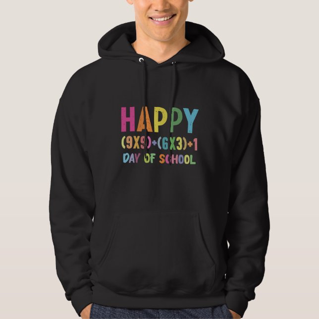 Math Formula 100 Days Of School Funny Math Teacher Hoodie (Front)