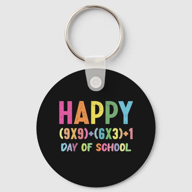 Math Formula 100 Days Of School Funny Math Teacher Key Ring (Front)
