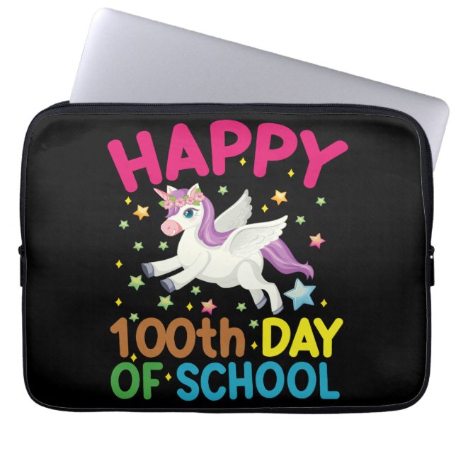 Math Formula 100 Days Of School Funny Math Teacher Laptop Sleeve (Front)