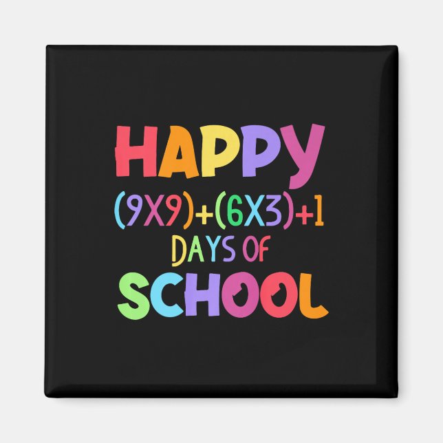 Math Formula 100 Days Of School Funny Math Teacher Magnet (Front)