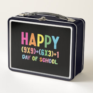 Math Formula 100 Days Of School Funny Math Teacher Metal Lunch Box