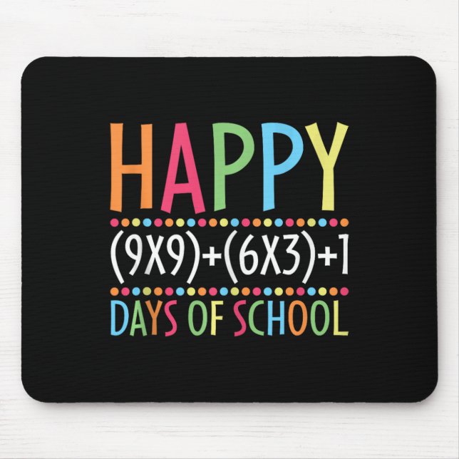Math Formula 100 Days Of School Funny Math Teacher Mouse Pad (Front)