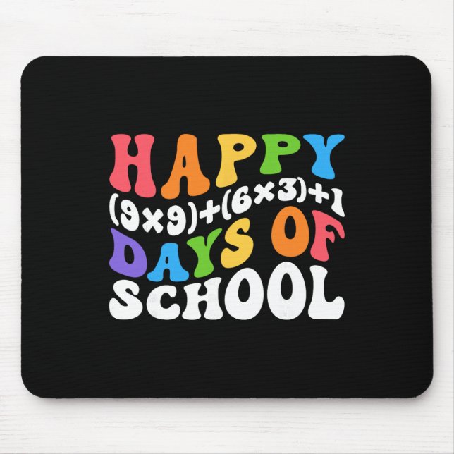 Math Formula 100 Days Of School Funny Math Teacher Mouse Pad (Front)