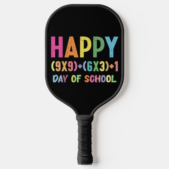Math Formula 100 Days Of School Funny Math Teacher Pickleball Paddle (Front)