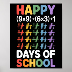Math Formula 100 Days Of School Funny Math Teacher Poster