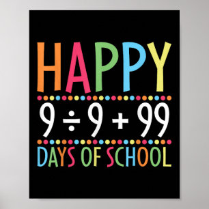 Math Formula 100 Days Of School Funny Math Teacher Poster