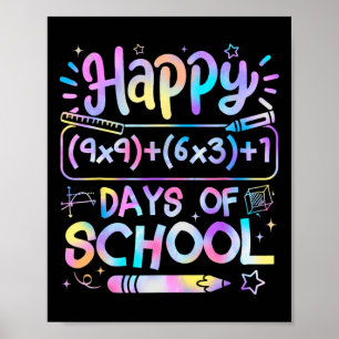 Math Formula 100 Days Of School Funny Math Teacher Poster