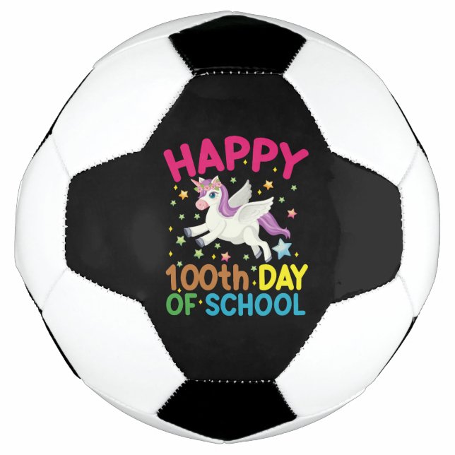 Math Formula 100 Days Of School Funny Math Teacher Soccer Ball (Front)