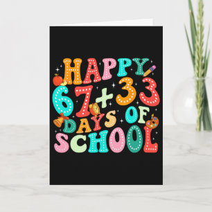 Math Formula 100 Days Of School Funny Teacher 67 1 Card
