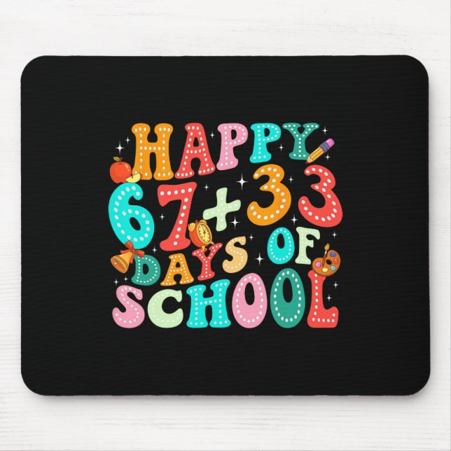 Math Formula 100 Days Of School Funny Teacher 67 1 Mouse Pad (Front)